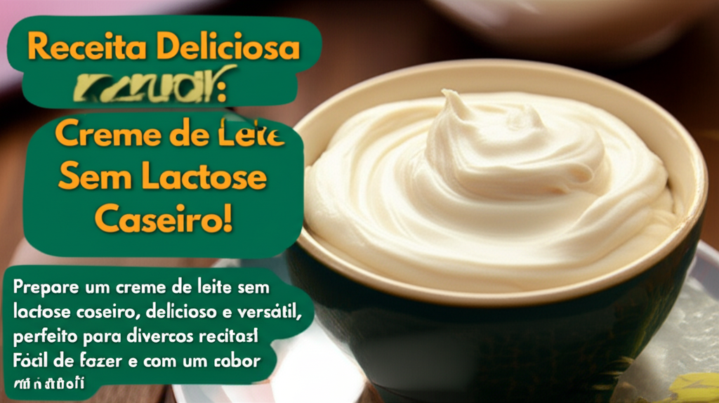 Receita Deliciosa e Fácil: Creme de Leite Sem Lactose Caseiro!