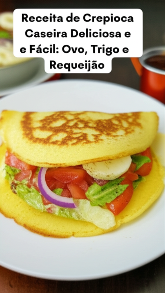 Receita de Crepioca Caseira Deliciosa e Fácil: Ovo, Trigo e Requeijão