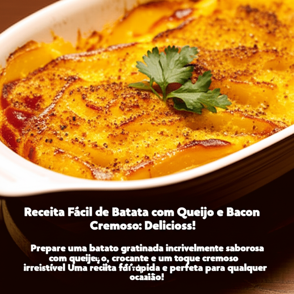 Receita Fácil de Batata com Queijo e Bacon Cremoso: Delicioso!