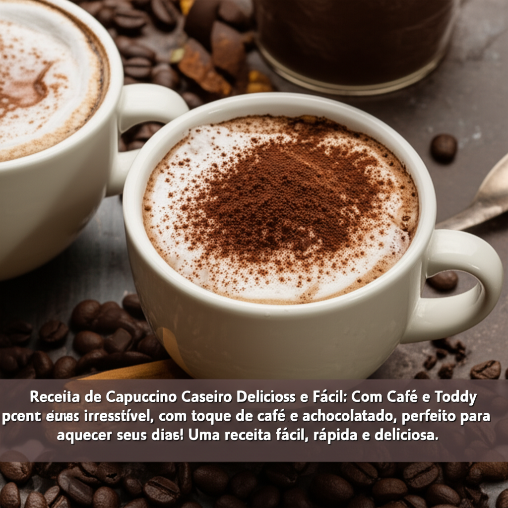 Receita de Capuccino Caseiro Delicioso e Fácil: Com Café e Toddy
