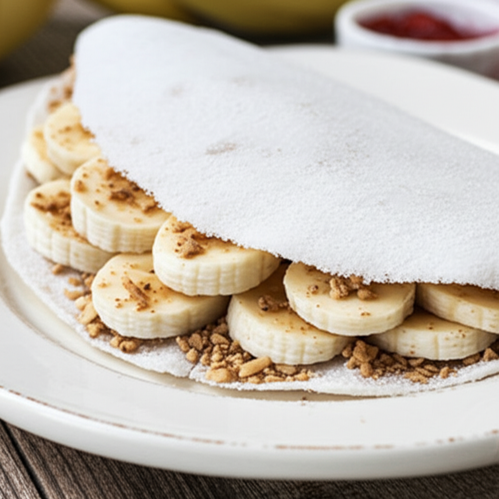 Receita Fácil e Deliciosa: Tapioca Cremosa com Banana e Coco Caseiro