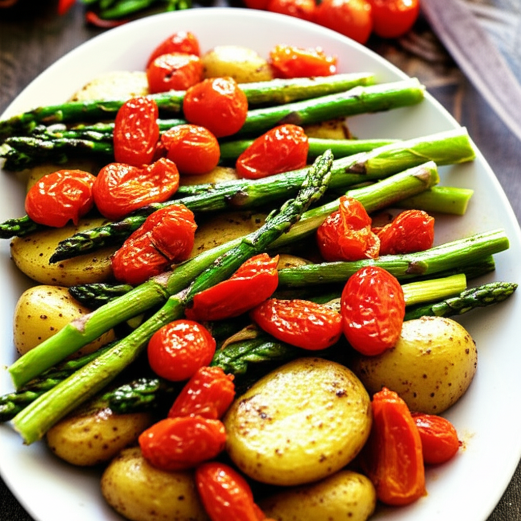 Receita Deliciosa: Batata, Aspargos e Tomate Caseiros! Fácil e Rápido