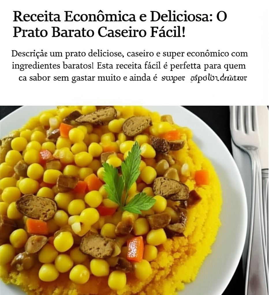 Receita Econômica e Deliciosa: O Prato Barato Caseiro Fácil!