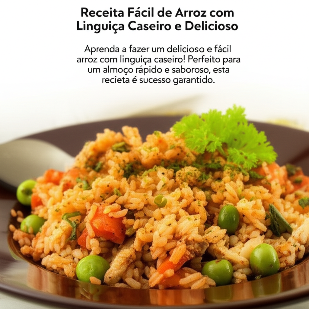 Receita Fácil de Arroz com Linguiça Caseiro e Delicioso