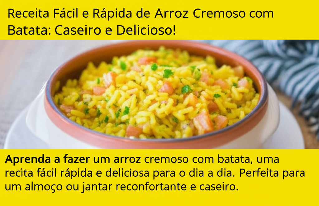 Receita Fácil e Rápida de Arroz Cremoso com Batata: Caseiro e Delicioso!