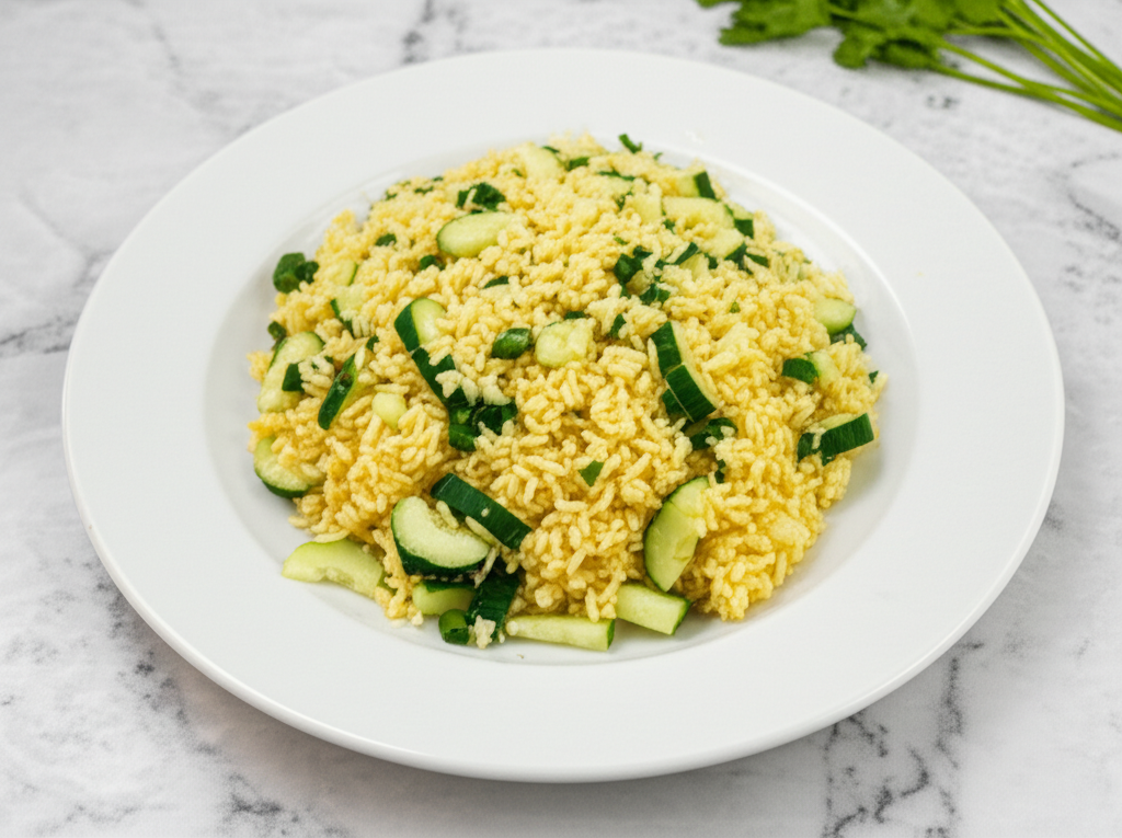 Receita Fácil e Deliciosa de Arroz com Pepino e Ovos: Caseiro!