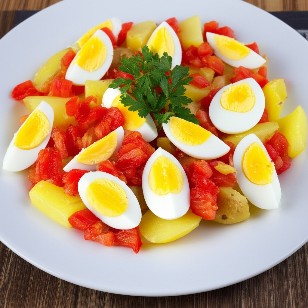 Receita Fácil: Batata Inglesa, Ovo e Tomate Caseiro e Delicioso!