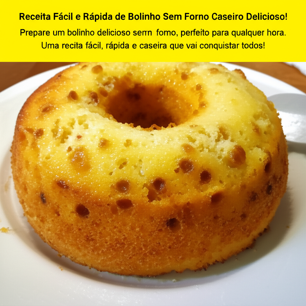 Receita Fácil e Rápida de Bolinho Sem Forno Caseiro Delicioso!
