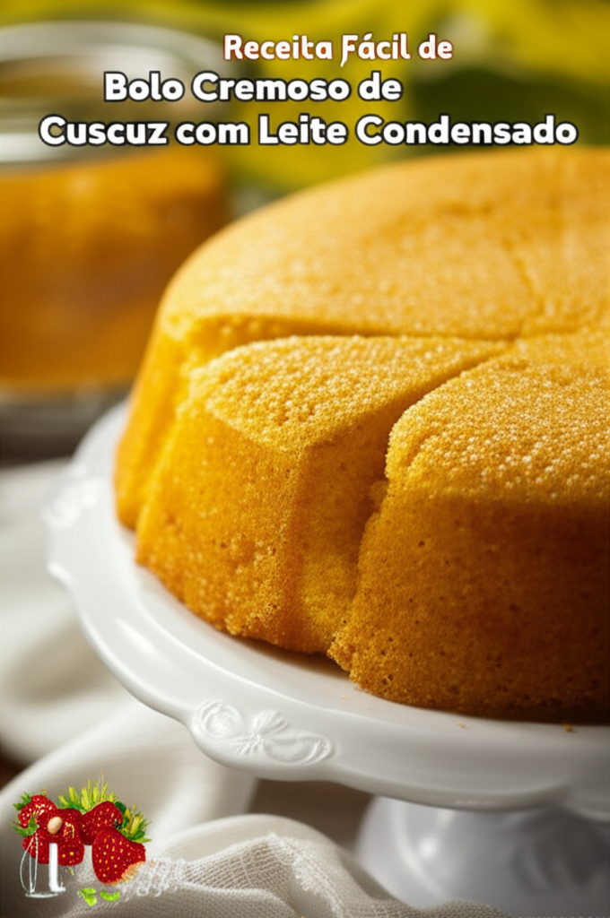 Receita Fácil de Bolo Cremoso de Cuscuz com Leite Condensado