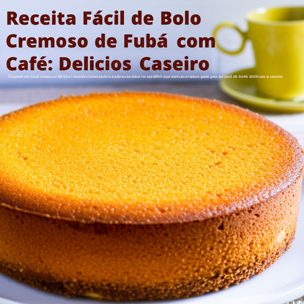 Receita Fácil de Bolo Cremoso de Fubá com Café: Delicioso Caseiro
