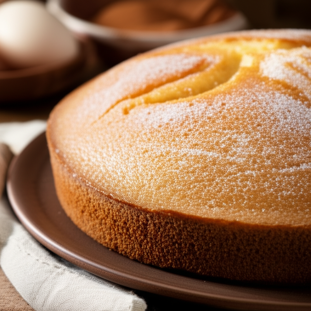 Receita Fácil e Rápida: Bolo Caseiro de Ovo, Canela e Açúcar