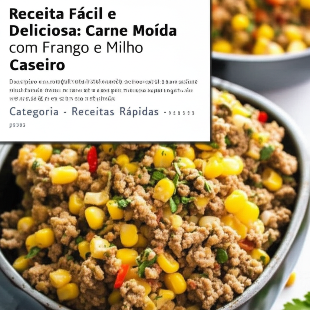 Receita Fácil e Deliciosa: Carne Moída com Frango e Milho Caseiro