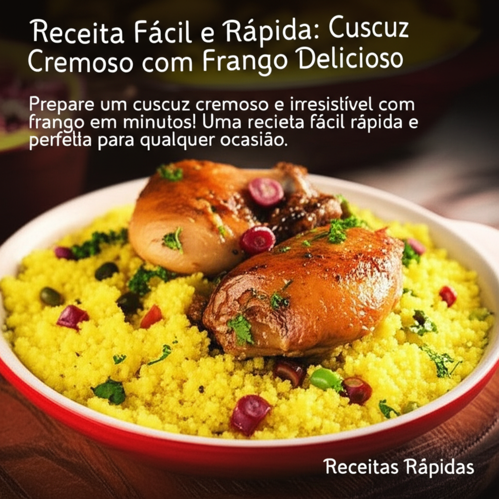 Receita Fácil e Rápida: Cuscuz Cremoso com Frango Delicioso