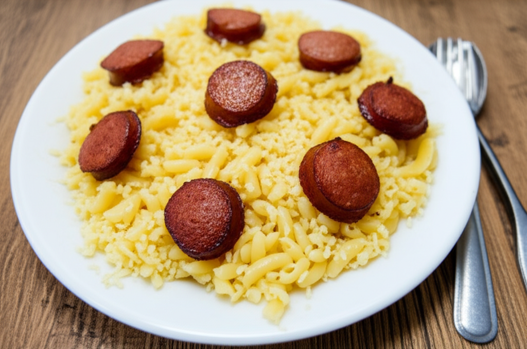 Receita Fácil e Deliciosa: Arroz, Macarrão e Calabresa Caseiros!