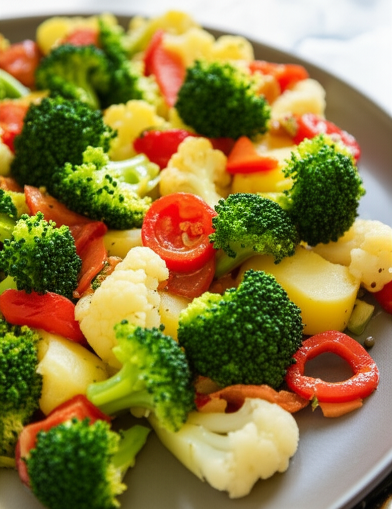 Receita Fácil e Deliciosa: Brócolis, Couve-flor, Batata Salsa e Tomate