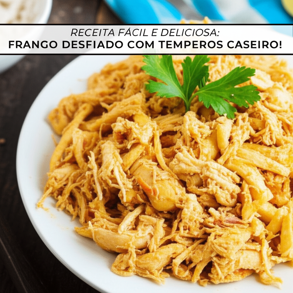 Receita Fácil e Deliciosa: Frango Desfiado com Temperos Caseiro!