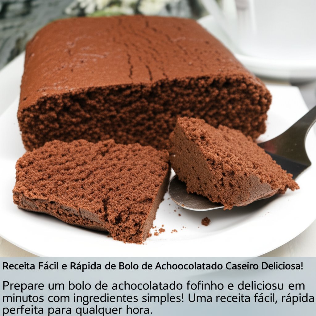 Receita Fácil e Rápida de Bolo de Achocolatado Caseiro Delicioso!