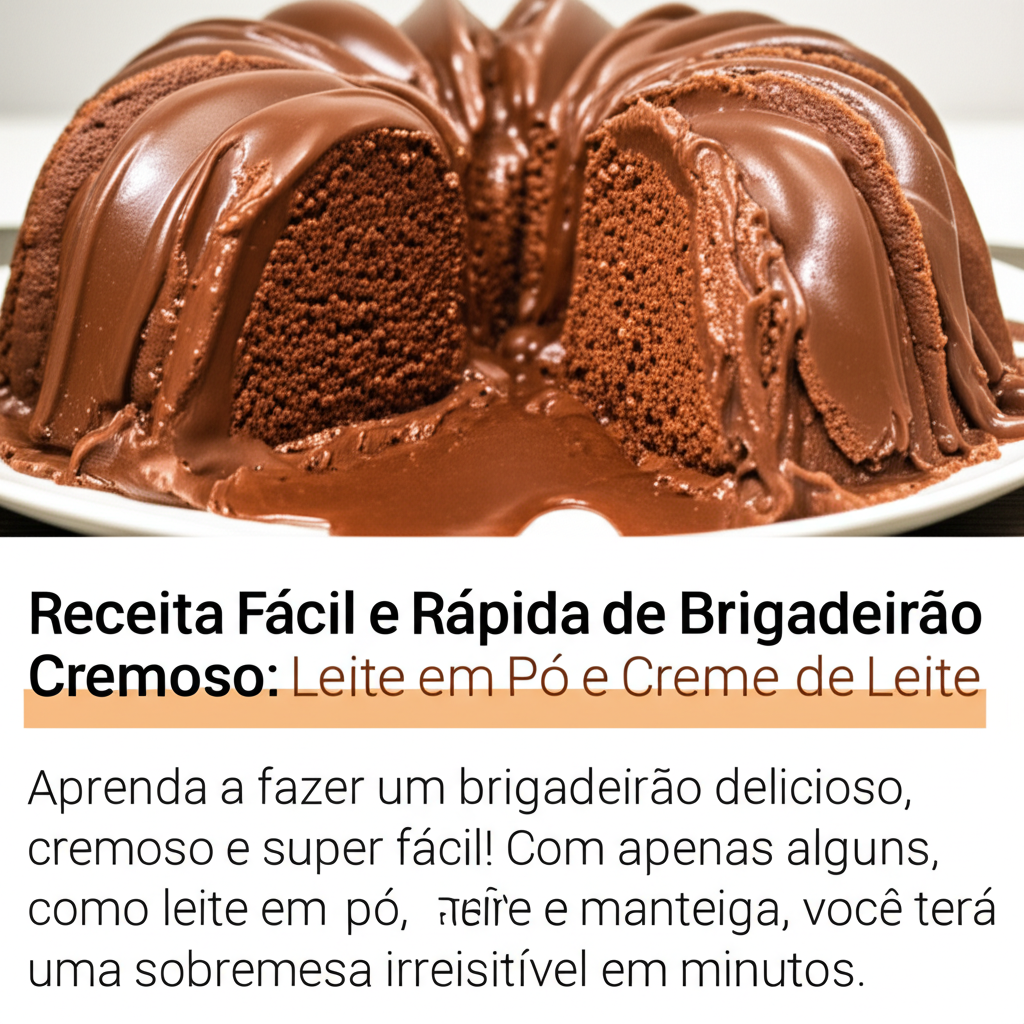 Receita Fácil e Rápida de Brigadeirão Cremoso: Leite em Pó e Creme de Leite