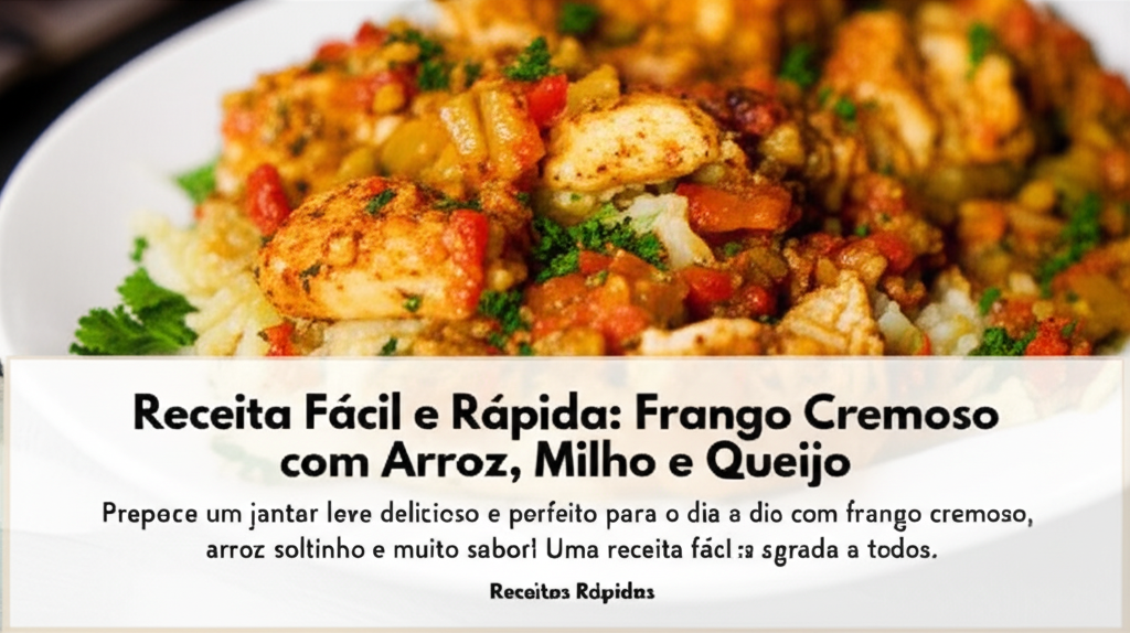 Receita Fácil e Rápida: Frango Cremoso com Arroz, Milho e Queijo