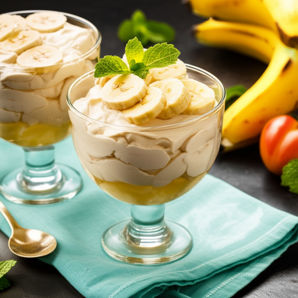 Receita Fácil e Rápida: Mousse Cremoso de Banana, Coco e Limão