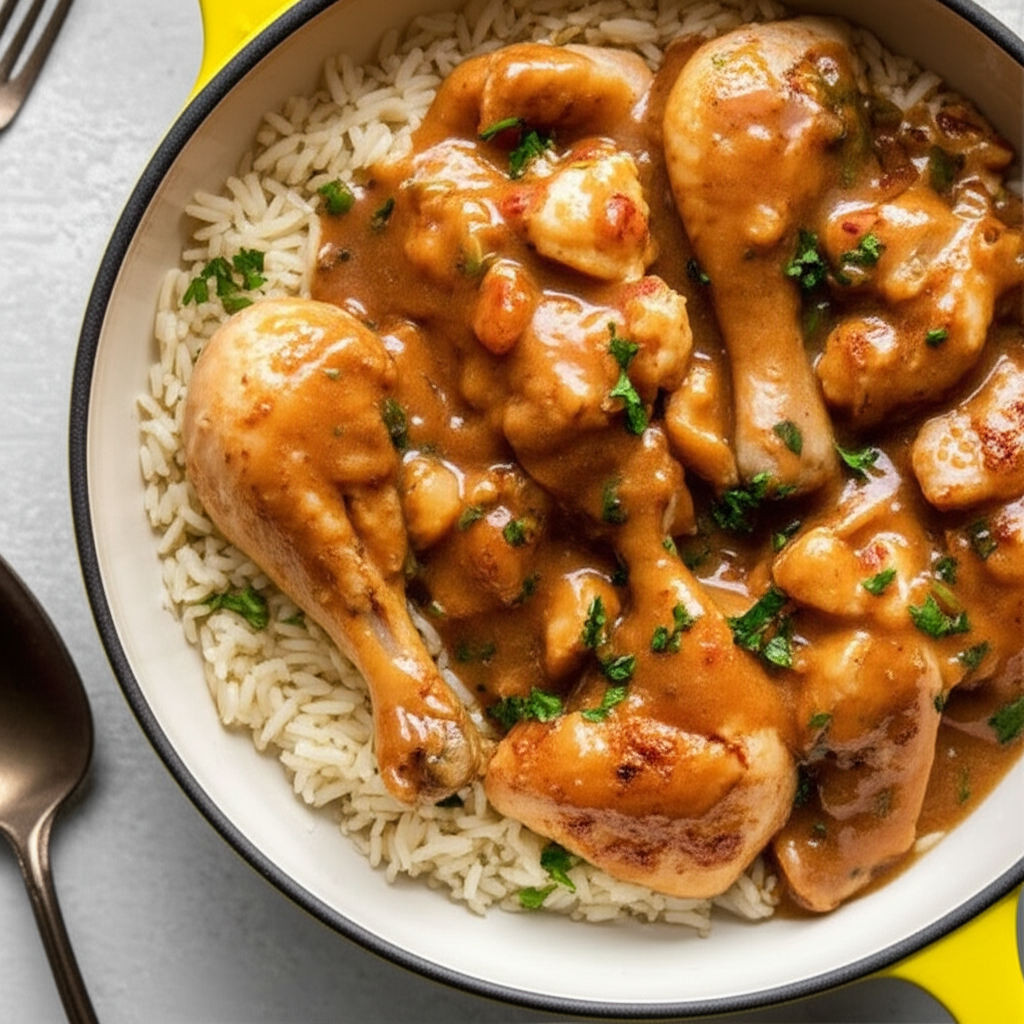 Receita Fácil de Frango Cremoso Caseiro com Trigo e Manteiga