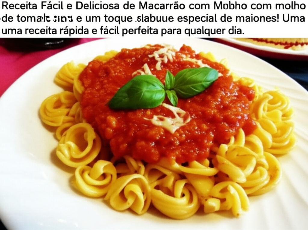 Receita Fácil e Deliciosa de Macarrão com Molho Caseiro