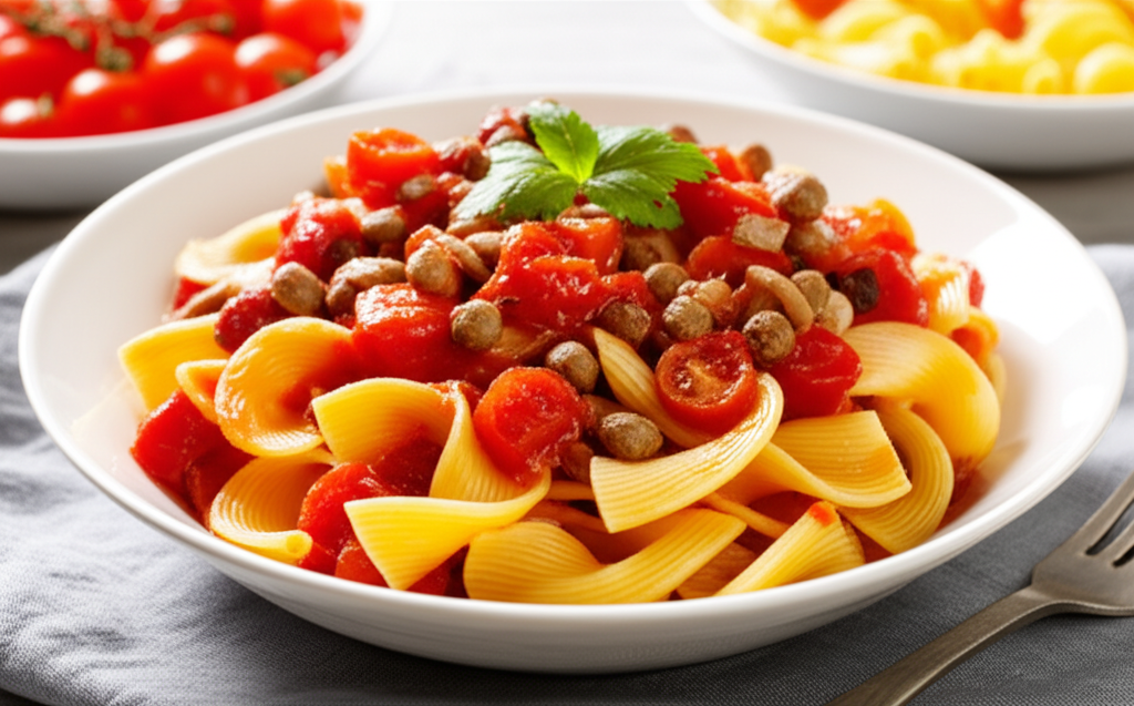 Receita Fácil e Caseira de Macarrão com Salsicha e Legumes