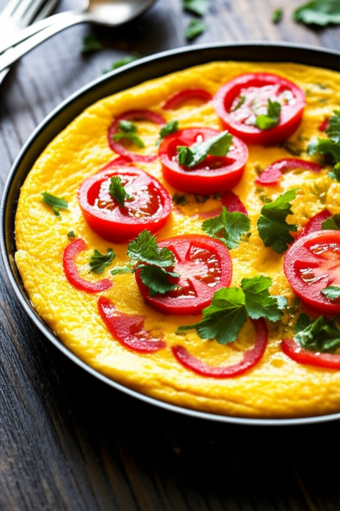 Receita Fácil de Omelete Caseiro Delicioso com Tomate e Cebola