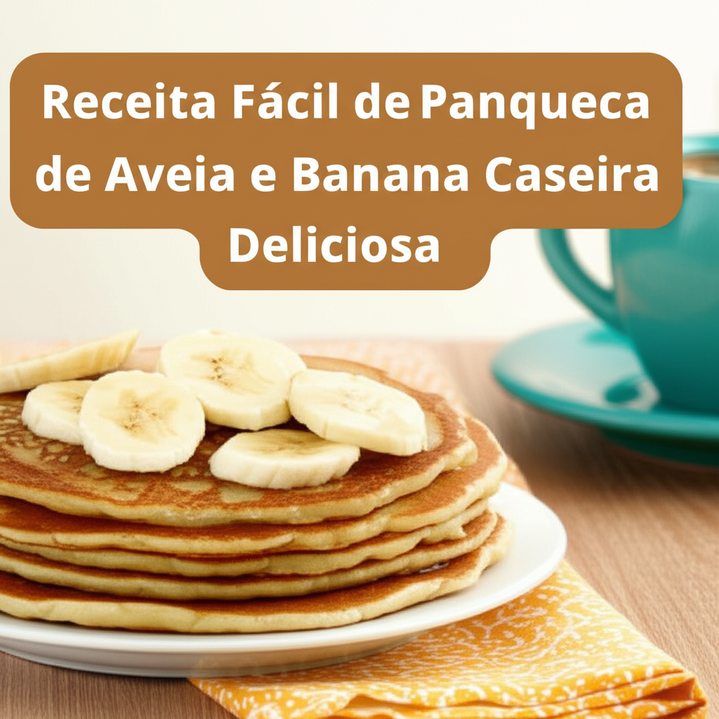 Receita Fácil de Panqueca de Aveia e Banana Caseira Deliciosa