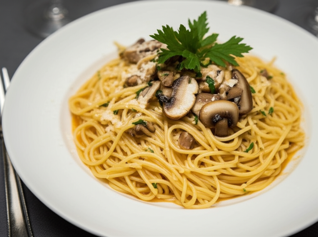 Receita Fácil e Deliciosa de Talharim com Presunto e Champignon Caseiro