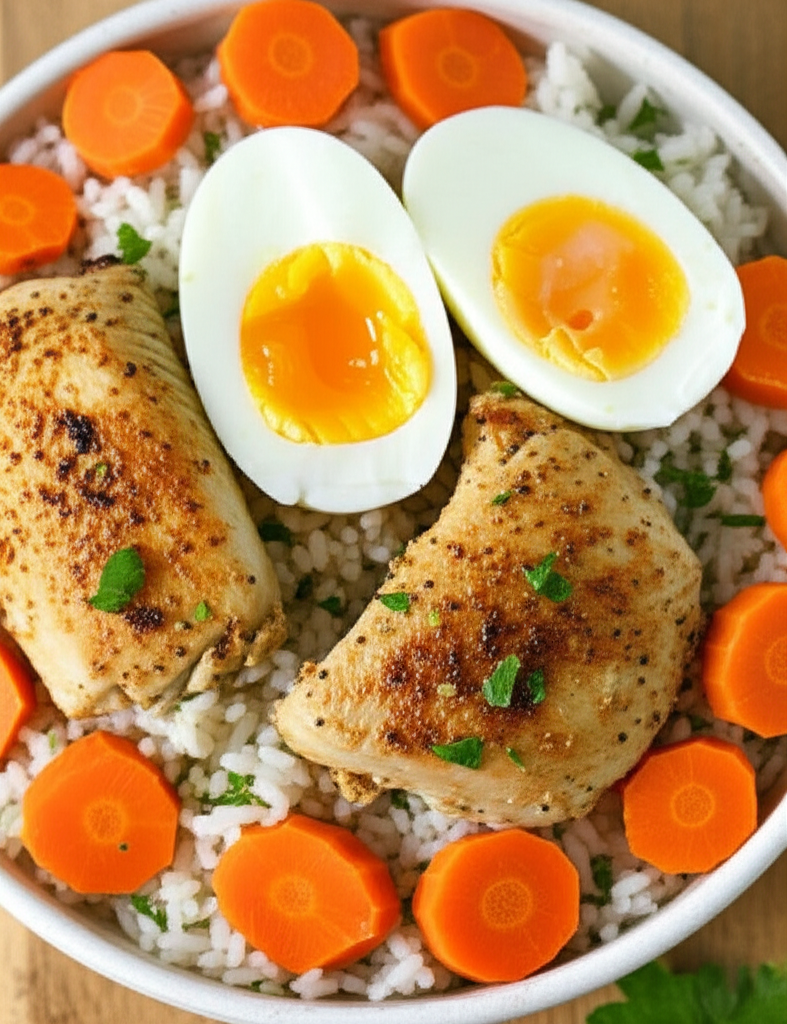 Receita de Frango com Arroz, Cenoura e Ovo: Fácil e Delicioso