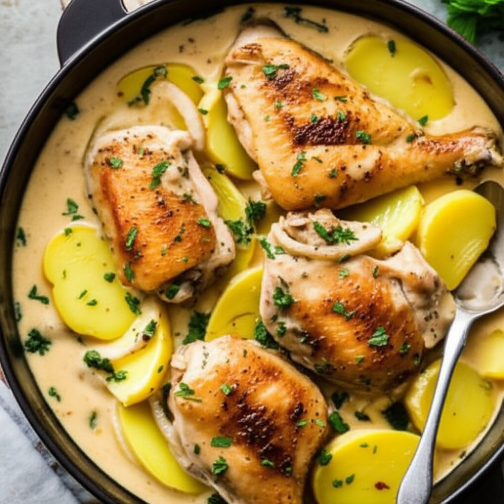 Receita de Frango Cremoso com Batata: Fácil, Caseiro e Delicioso!