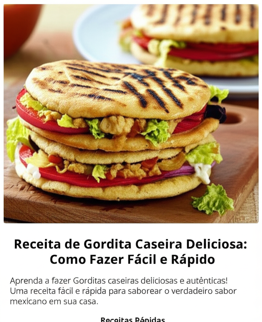Receita de Gordita Caseira Deliciosa: Como Fazer Fácil e Rápido