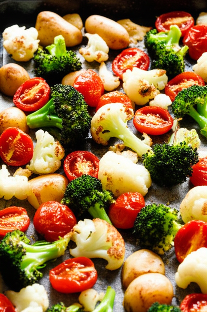 Receita Deliciosa de Legumes Assados: Brócolis, Couve-Flor, Batata-Salsa e Tomate