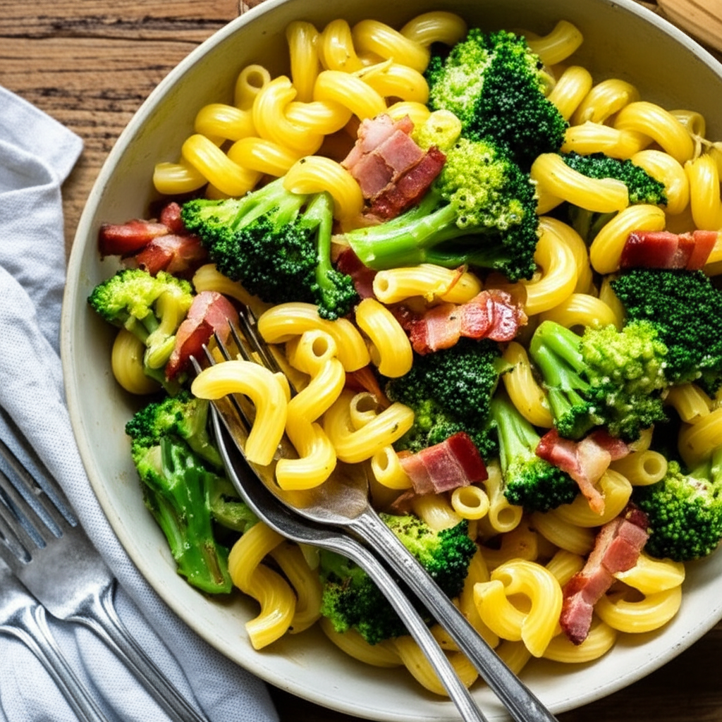 Receita Fácil de Macarrão com Brócolis, Bacon e Calabresa: Delicioso!