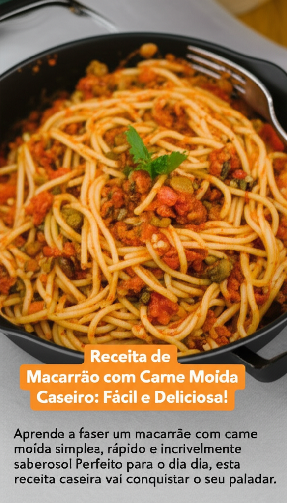 Receita de Macarrão com Carne Moída Caseiro: Fácil e Delicioso!