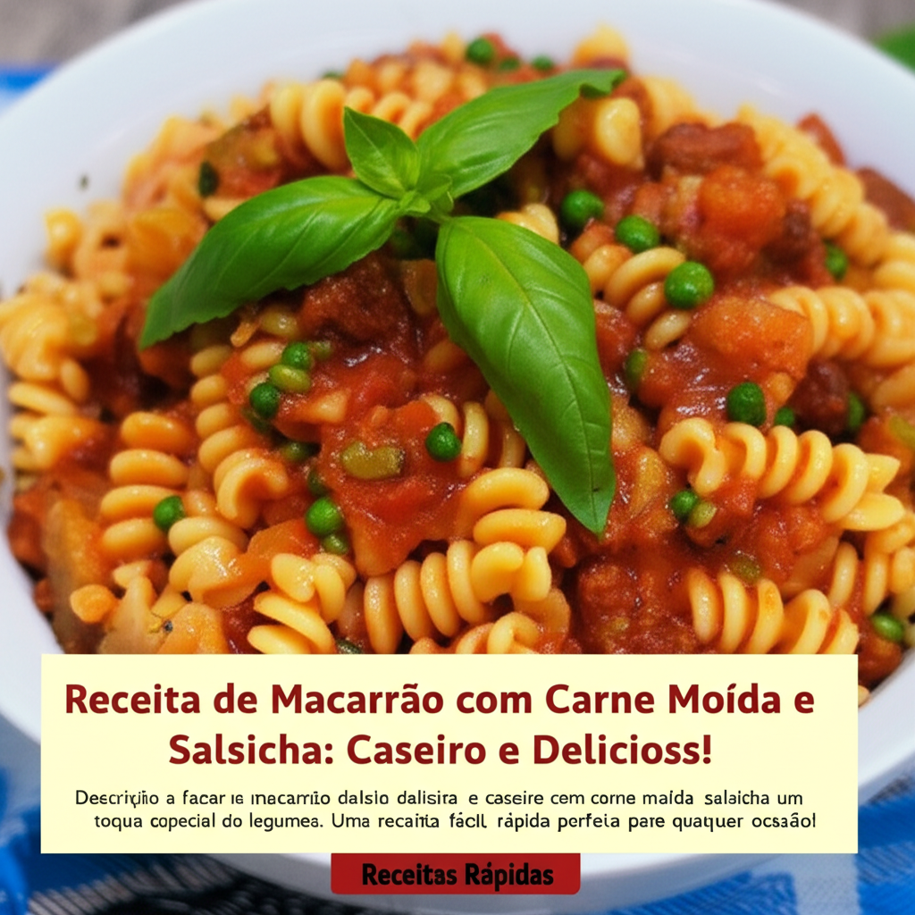 Receita de Macarrão com Carne Moída e Salsicha: Caseiro e Delicioso!