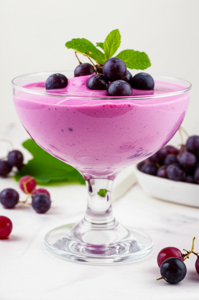 Receita Fácil e Rápida: Mousse Cremoso de Uva com Nescau Caseiro