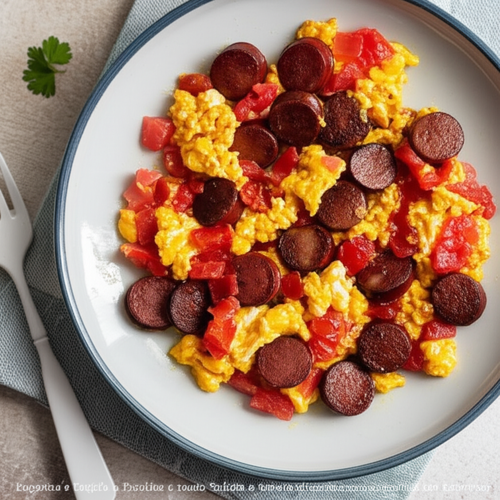 Receita Fácil e Deliciosa: Ovos Mexidos com Salsicha e Tomate