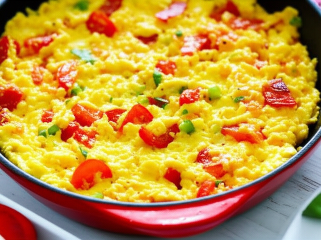 Receita Fácil e Deliciosa: Ovos Mexidos com Tomate e Cebola Caseiro