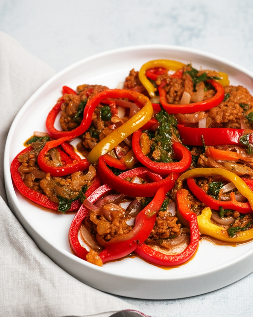 Receita Deliciosa: Pimentão Vermelho, Cebola e Tomate Caseiro