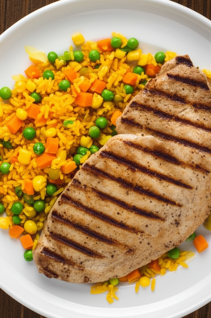 Receita Rápida e Deliciosa: Arroz Colorido com Bisteca Suína