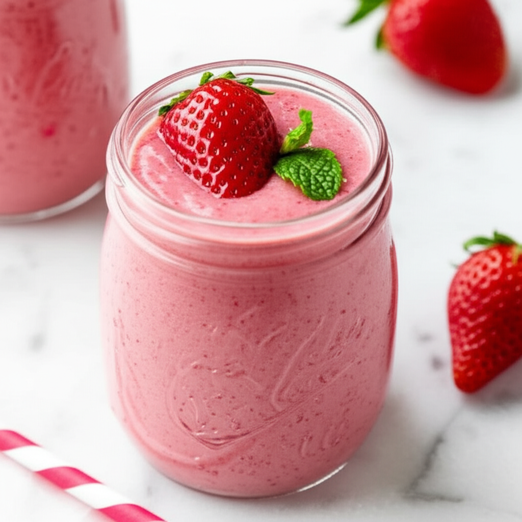 Receita Fácil e Deliciosa: Smoothie de Morango, Manga e Maçã Caseiro