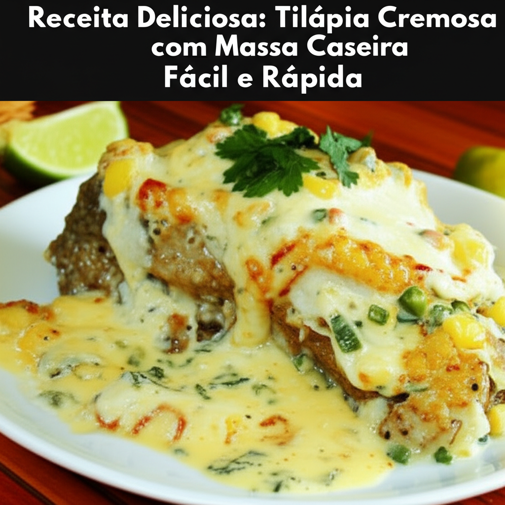 Receita Deliciosa: Tilápia Cremosa com Massa Caseira Fácil e Rápida
