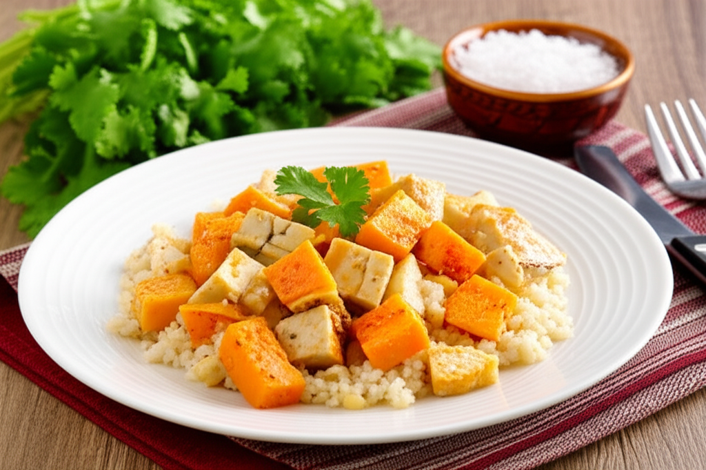 Receita Caseira e Fácil: Tofu Cremoso com Arroz e Abóbora Delicioso