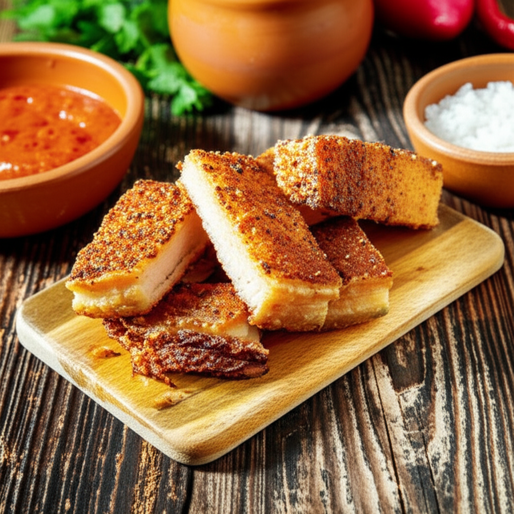 Receita de Torresmo Crocante com Molho Verde Picante: Fácil e Delicioso!