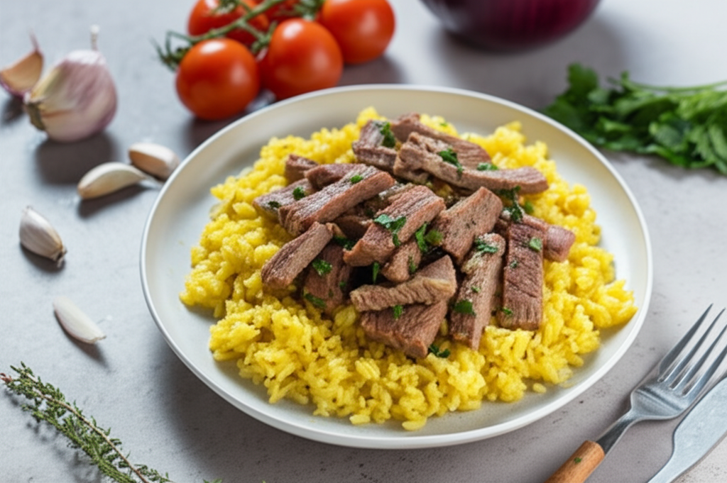 Refogado de Carne com Arroz Cremoso: Rápido e Delicioso!