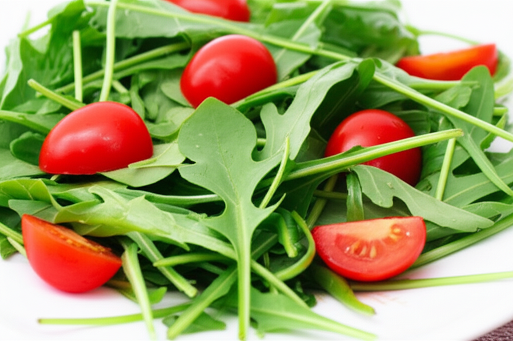 Salada Refrescante de Agrião, Rúcula e Queijo Vegano (Rápida!)