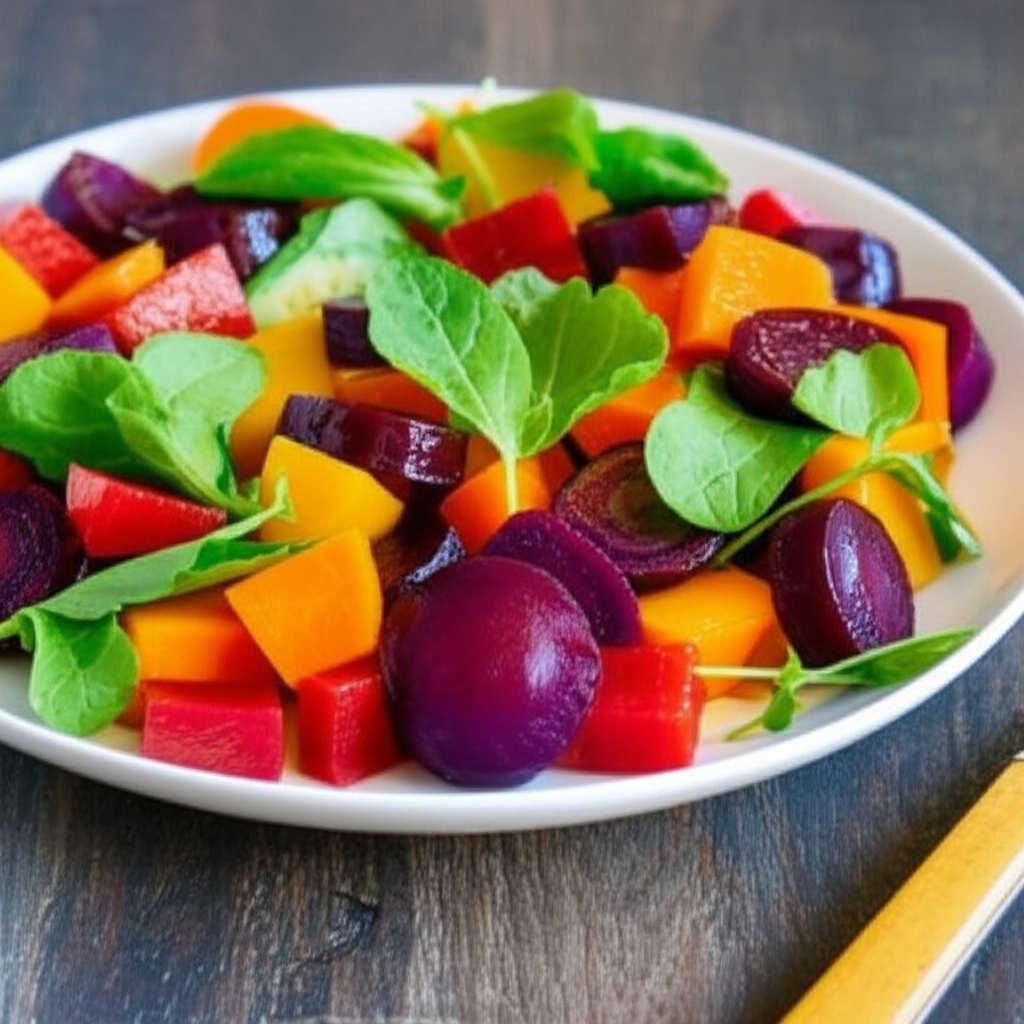 Salada Colorida de Raízes e Legumes: Receita Rápida e Saborosa