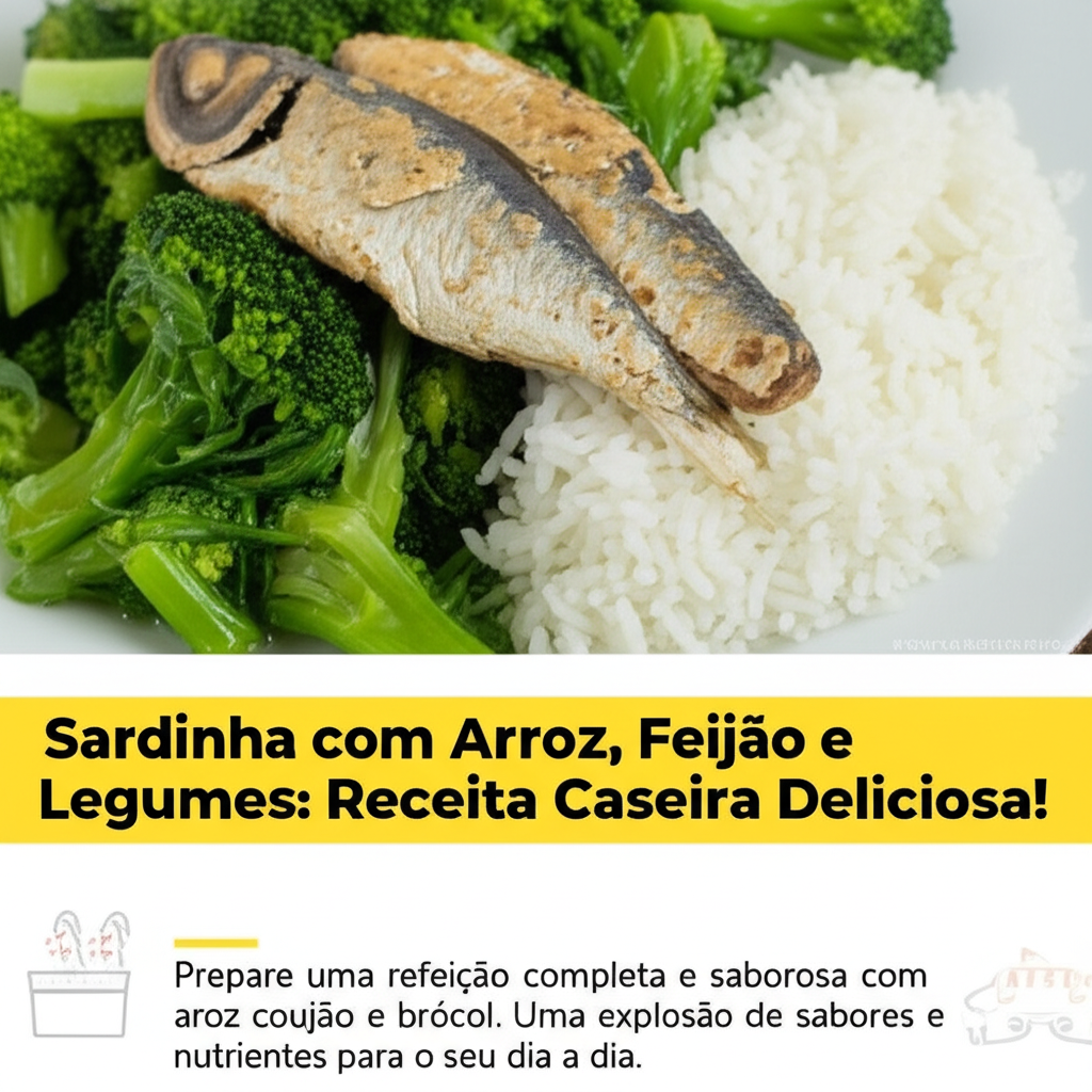 Sardinha com Arroz, Feijão e Legumes: Receita Caseira Deliciosa!